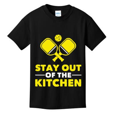 Pickleball Stay Out Of The Kitchen Kids T-Shirt