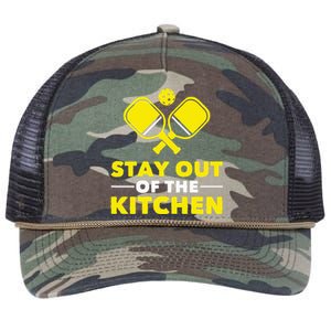 Pickleball Stay Out Of The Kitchen Retro Rope Trucker Hat Cap