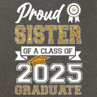 Proud Sister Of A Class Of 2025 Graduate Cotton Canvas Backpack