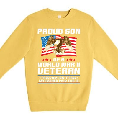 Proud Son Of Wwii Veteran Special Gift Premium Crewneck Sweatshirt