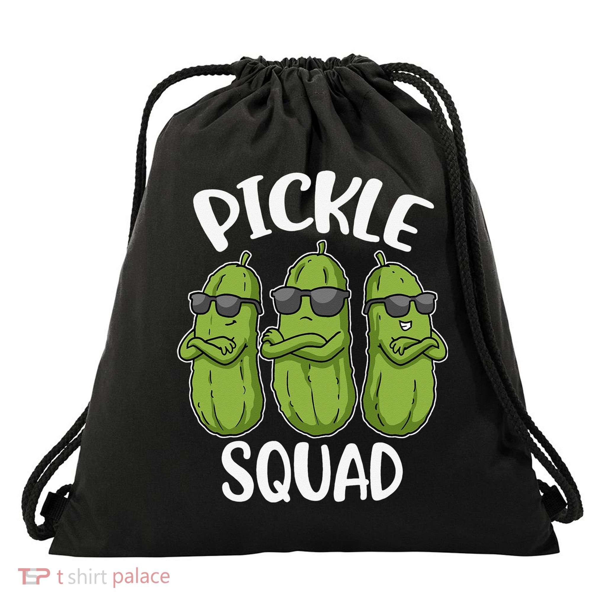 Pickle Squad Drawstring Bag