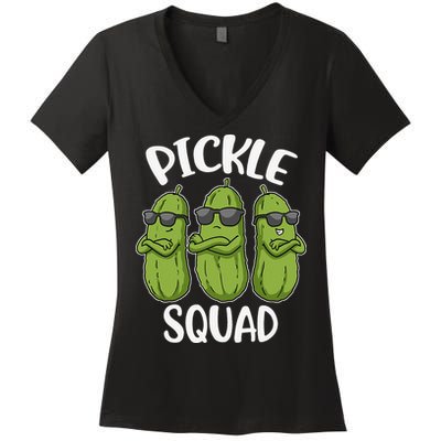 Pickle Squad Women's V-Neck T-Shirt