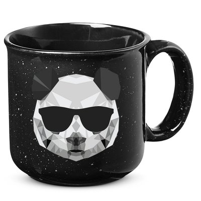 Panda Shirts Panda Polygonal Shirts 15oz Campfire Ceramic Mug