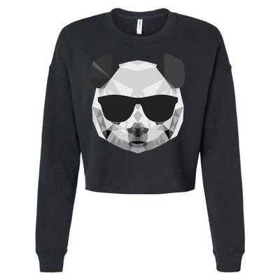 Panda Shirts Panda Polygonal Shirts Cropped Pullover Crew