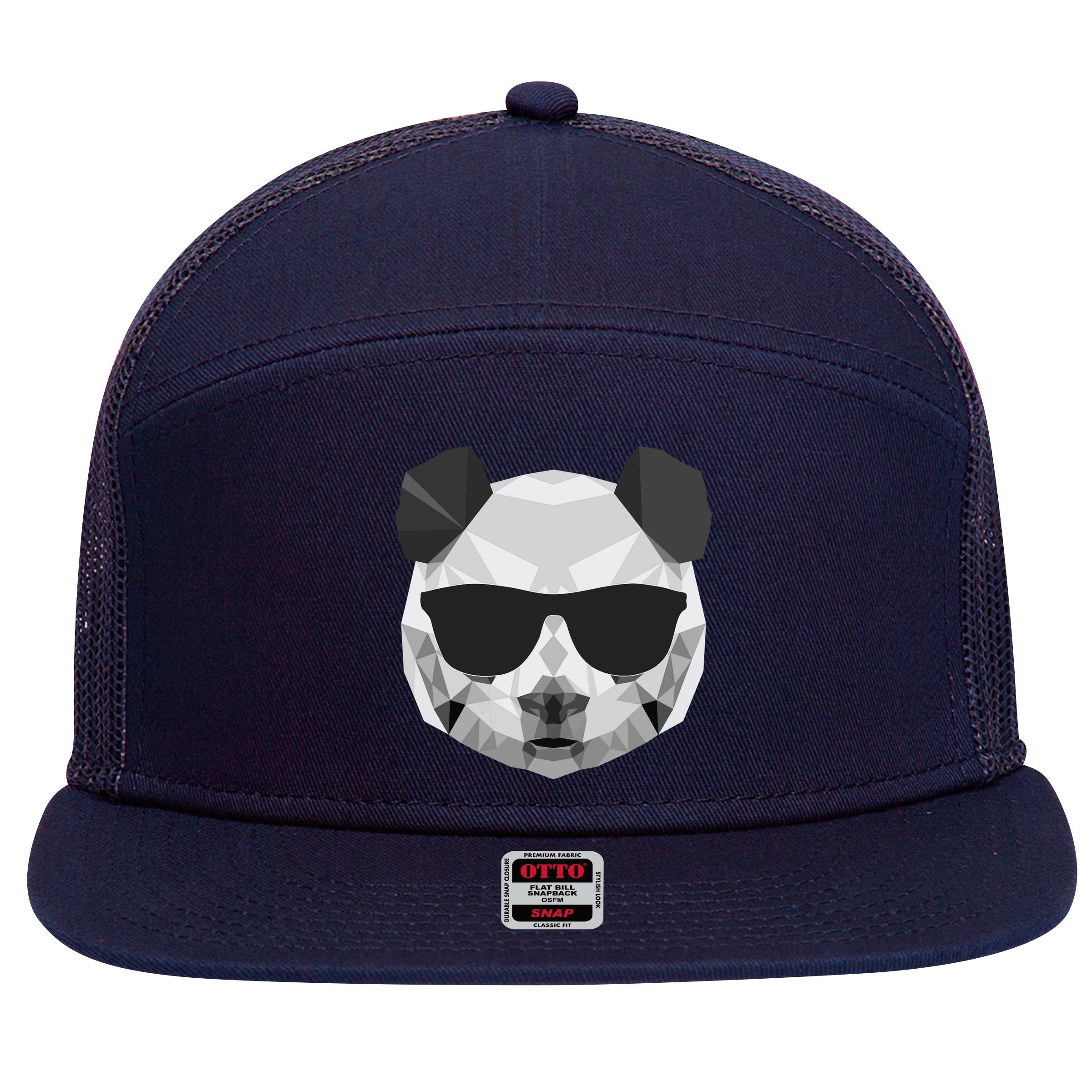 Panda Shirts Panda Polygonal Shirts 7 Panel Mesh Trucker Snapback Hat