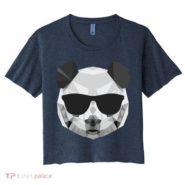Panda Shirts Panda Polygonal Shirts Crop Top