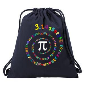 Pi Spiral Pi Day Cool Gift Funny Gift Drawstring Bag