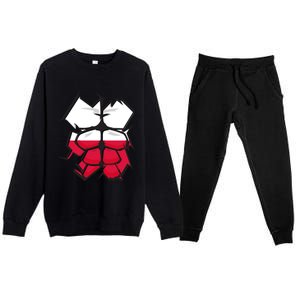 Polska Sixpack Polish Workout Training Gift Premium Crewneck Sweatsuit Set