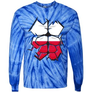 Polska Sixpack Polish Workout Training Gift Tie-Dye Long Sleeve Shirt