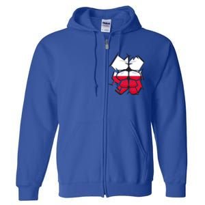 Polska Sixpack Polish Workout Training Gift Full Zip Hoodie