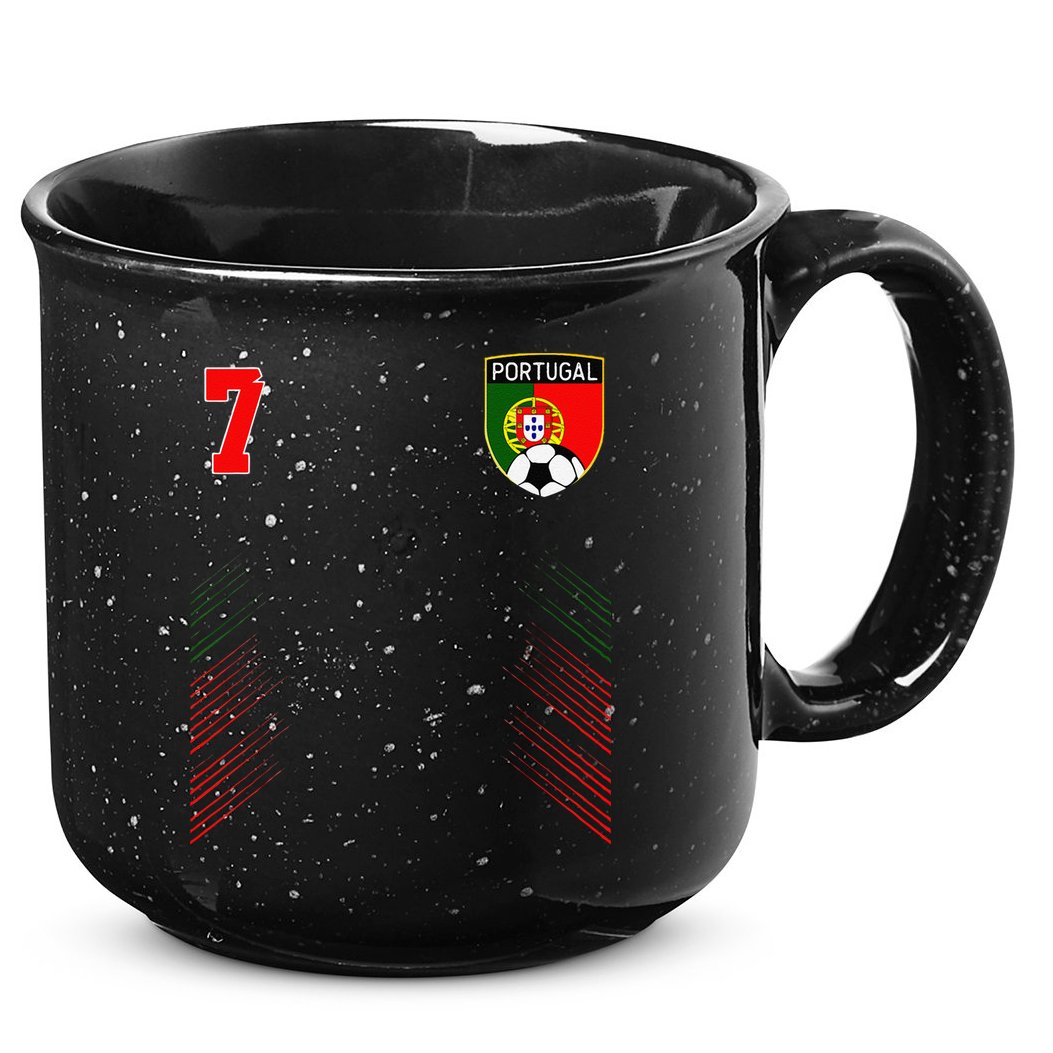 Portugal Soccer Portugese Football Retro 7 Jersey 15oz Campfire Ceramic Mug