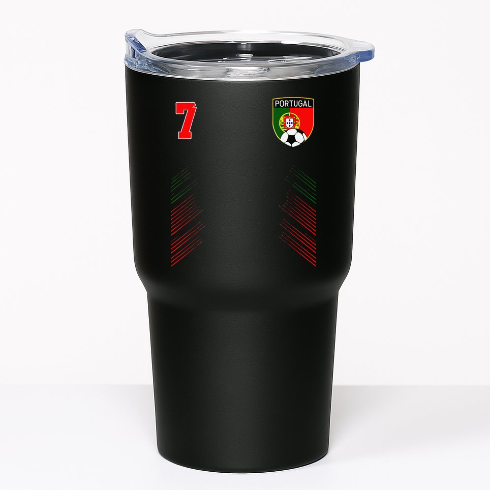 Portugal Soccer Portugese Football Retro 7 Jersey Tumbler