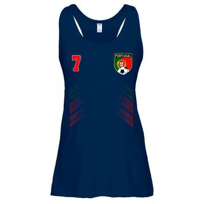Portugal Soccer Portugese Football Retro 7 Jersey Ladies Essential Flowy Tank