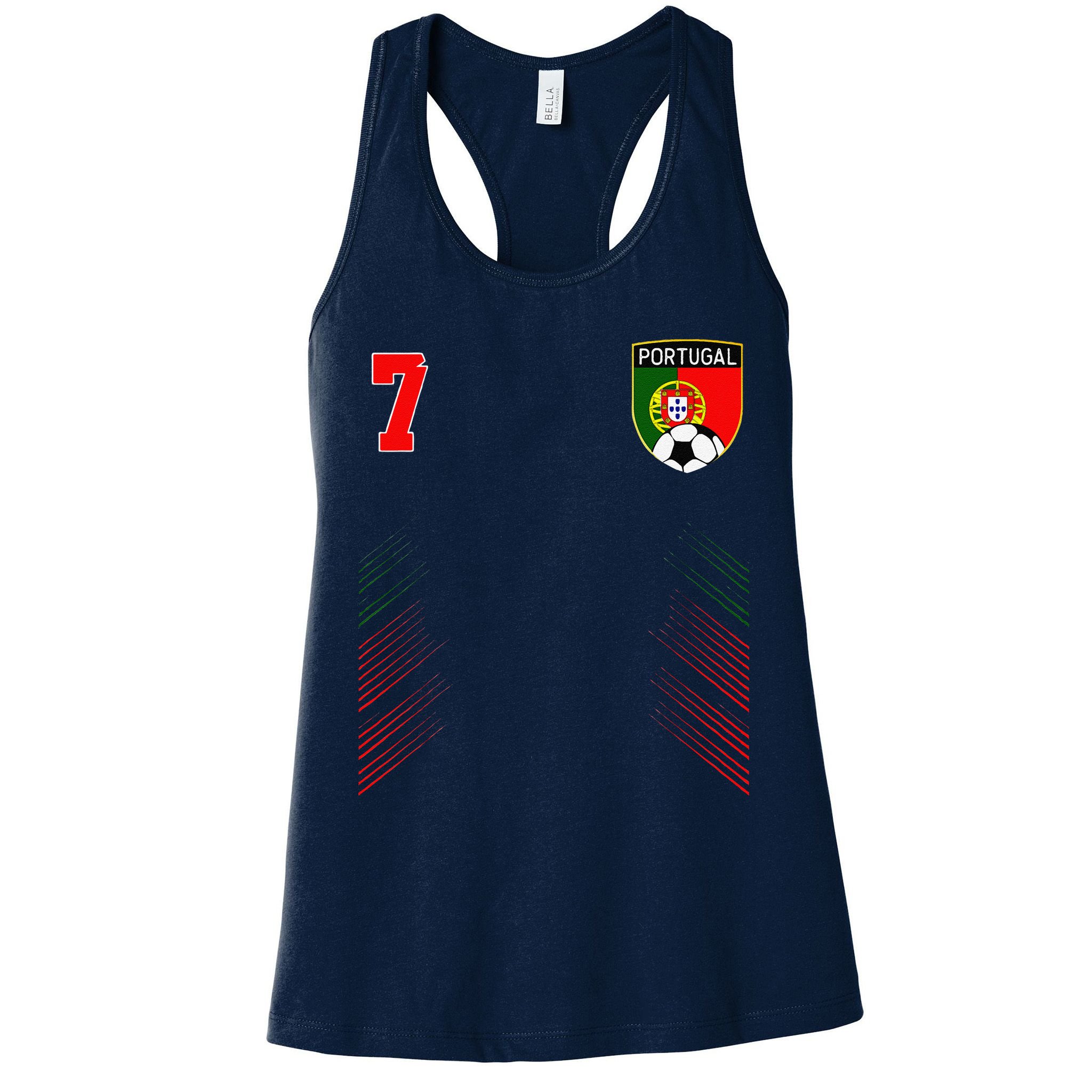 Portugal Soccer Portugese Football Retro 7 Jersey Womens Tank Top