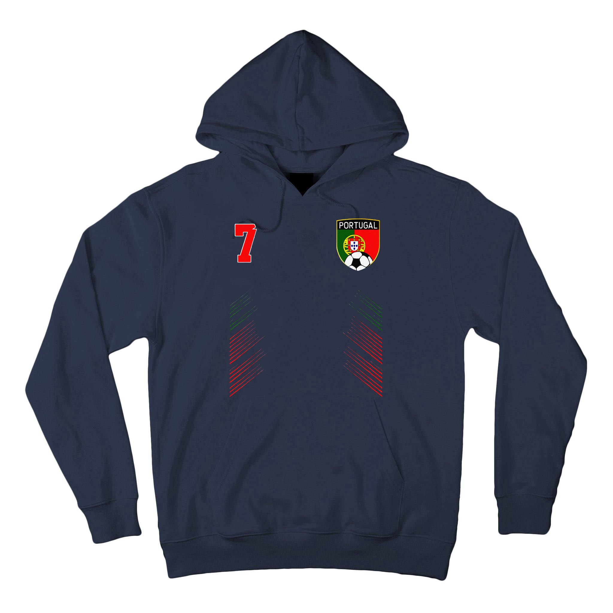 Portugal Soccer Portugese Football Retro 7 Jersey Tall Hoodie