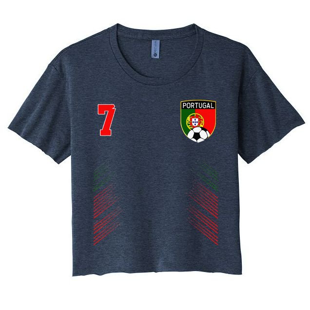 Portugal Soccer Portugese Football Retro 7 Jersey Crop Top