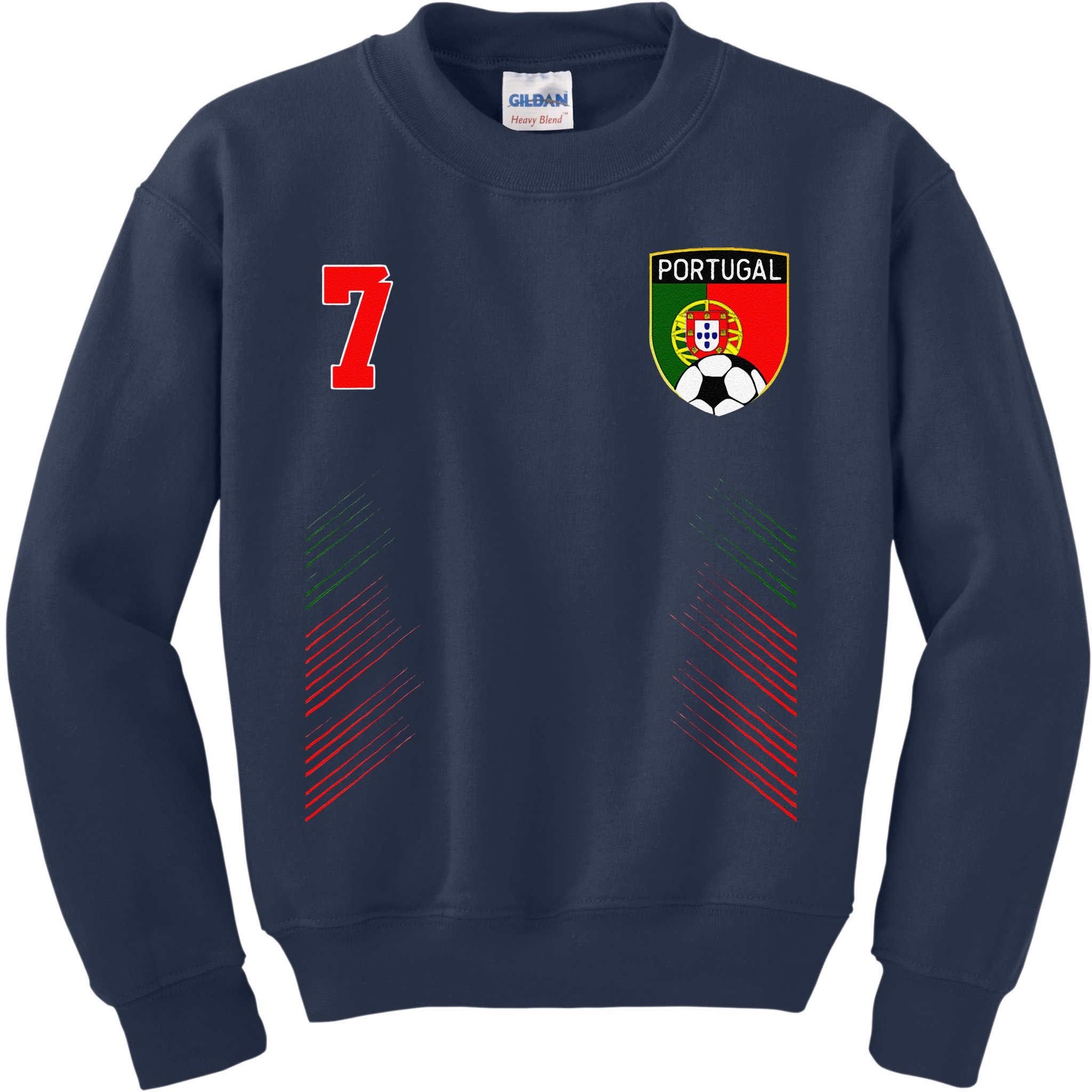 Portugal Soccer Portugese Football Retro 7 Jersey Kids Sweatshirt