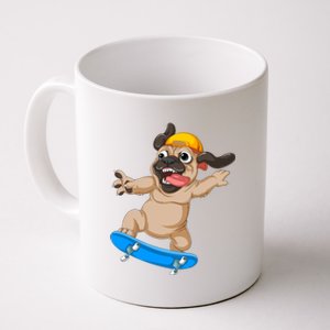 Pug Skateboarding Coffee Mug