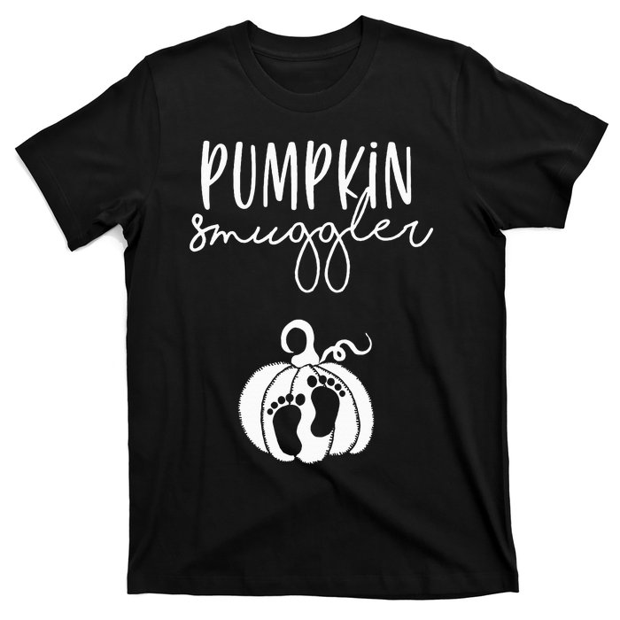 Pumpkin Smuggler Pregnant Mom Fall Announcement T-Shirt