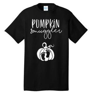 Pumpkin Smuggler Pregnant Mom Fall Announcement Tall T-Shirt