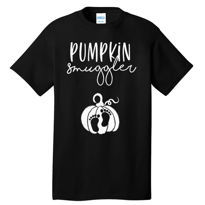 Pumpkin Smuggler Pregnant Mom Fall Announcement Tall T-Shirt