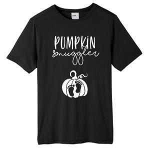 Pumpkin Smuggler Pregnant Mom Fall Announcement Tall Fusion ChromaSoft Performance T-Shirt