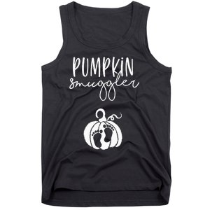 Pumpkin Smuggler Pregnant Mom Fall Announcement Tank Top