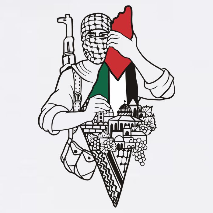 Palestine Soldier Palestine Map Cooling Performance Crew T-Shirt