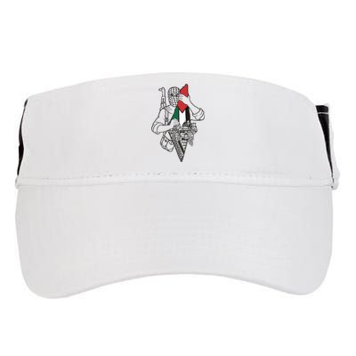 Palestine Soldier Palestine Map Adult Drive Performance Visor