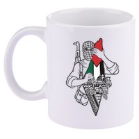 Palestine Soldier Palestine Map 11oz C Handle Ceramic Mug