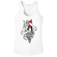 Palestine Soldier Palestine Map Ladies PosiCharge Competitor Racerback Tank