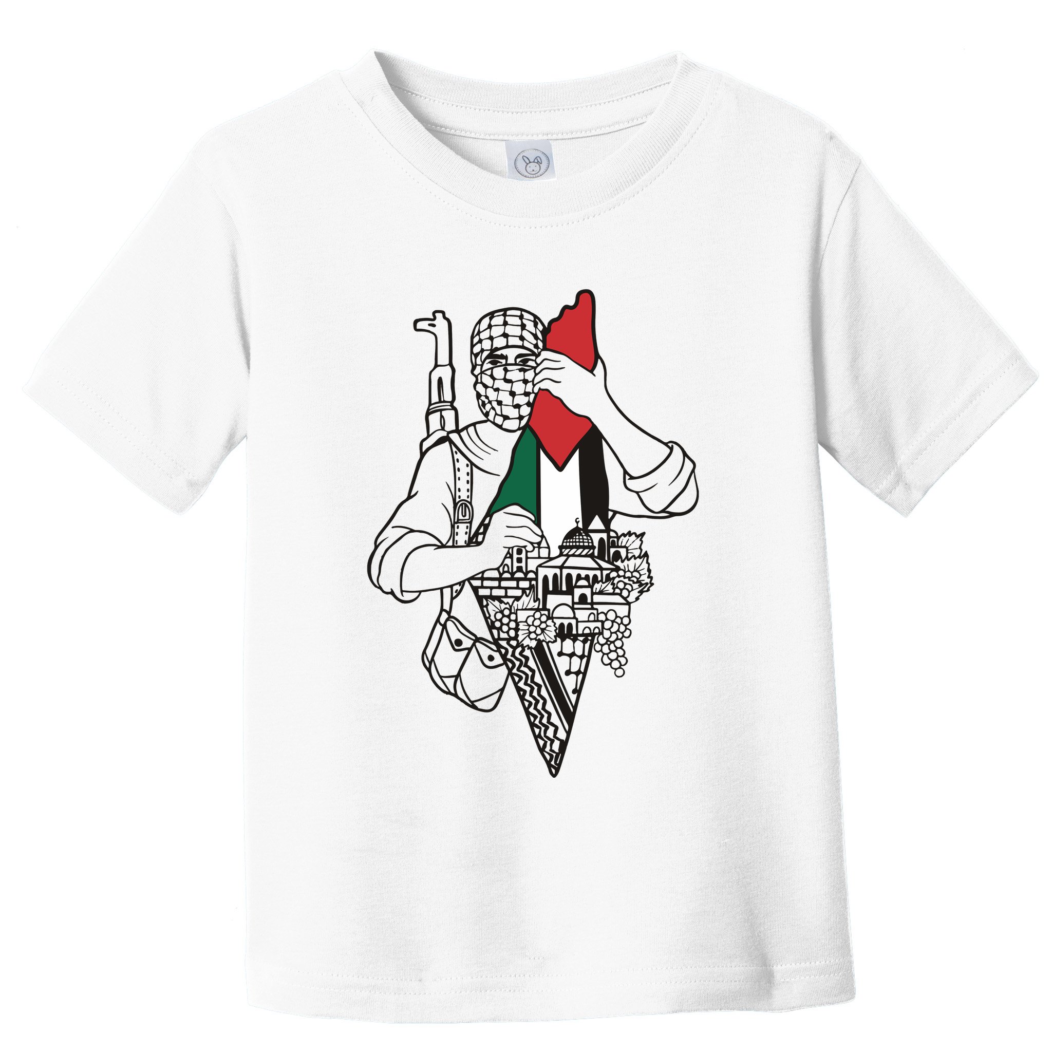Palestine Soldier Palestine Map Toddler T-Shirt