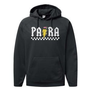 Para Squad Paraprofessional Para Teacher Performance Fleece Hoodie