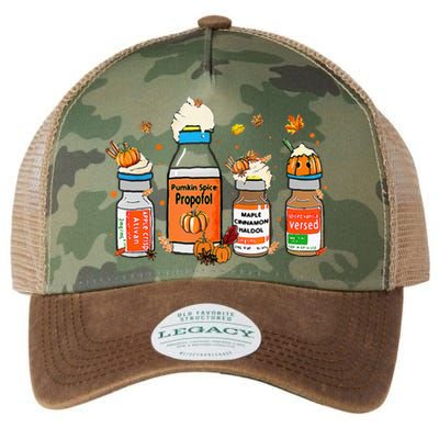 Pumpkin Spice Propofol Ativan Versed Haldol Halloween Nurse Legacy Tie Dye Trucker Hat