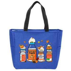 Pumpkin Spice Propofol Ativan Versed Haldol Halloween Nurse Zip Tote Bag