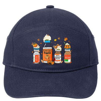 Pumpkin Spice Propofol Ativan Versed Haldol Halloween Nurse 7-Panel Snapback Hat