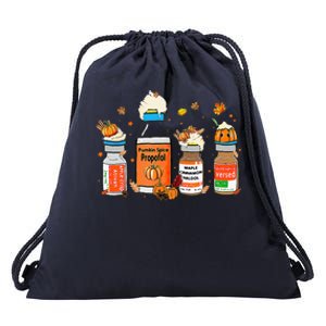 Pumpkin Spice Propofol Ativan Versed Haldol Halloween Nurse Drawstring Bag