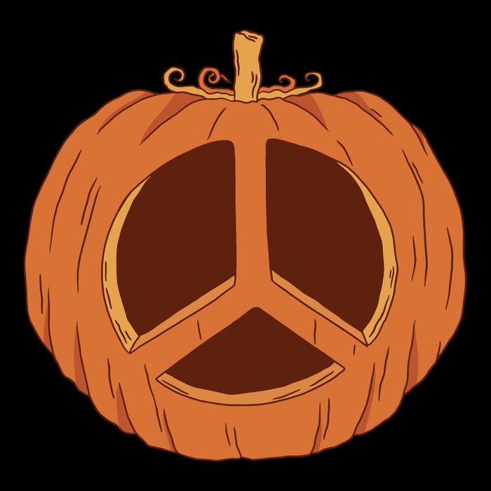 Peace Symbol Pumpkin Holiday Performance Shirt