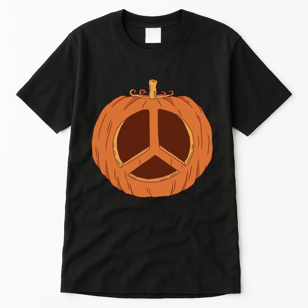 Peace Symbol Pumpkin Holiday Tall T-Shirt