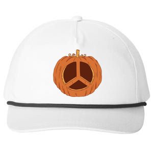 Peace Symbol Pumpkin Holiday Snapback Five-Panel Rope Hat