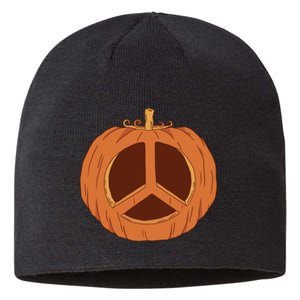 Peace Symbol Pumpkin Holiday Sustainable Beanie