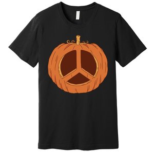 Peace Symbol Pumpkin Holiday Premium T-Shirt