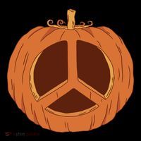 Peace Symbol Pumpkin Holiday Premium T-Shirt