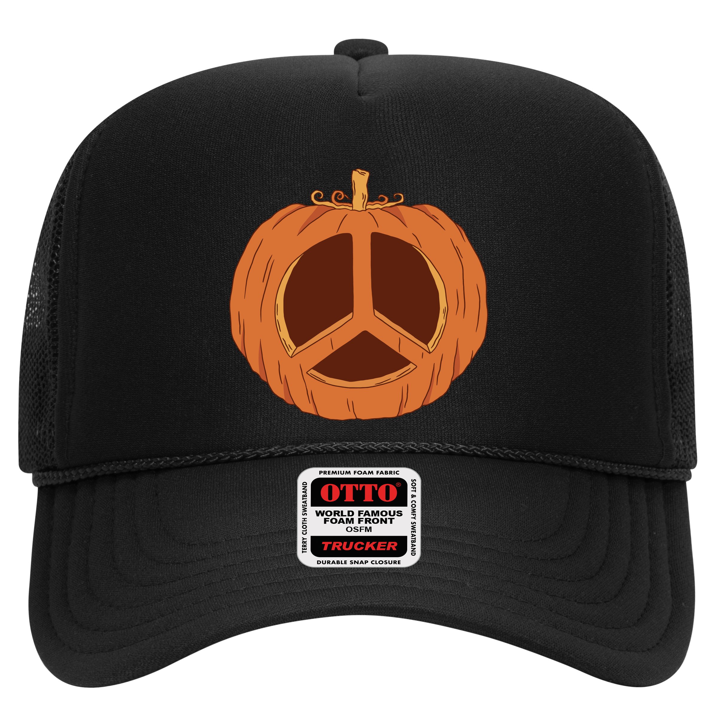 Peace Symbol Pumpkin Holiday Hat