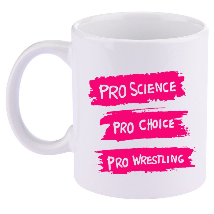 Pro Science Pro Choice Pro Wrestling 11oz C Handle Ceramic Mug