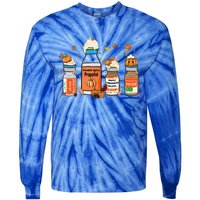 Pumpkin Spice Propofol Ativan Versed Haldol Halloween Nurse Tie-Dye Long Sleeve Shirt