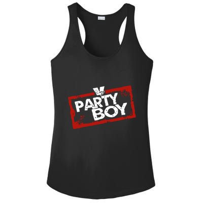 Phreshboyswag Store Party Boy Ladies PosiCharge Competitor Racerback Tank