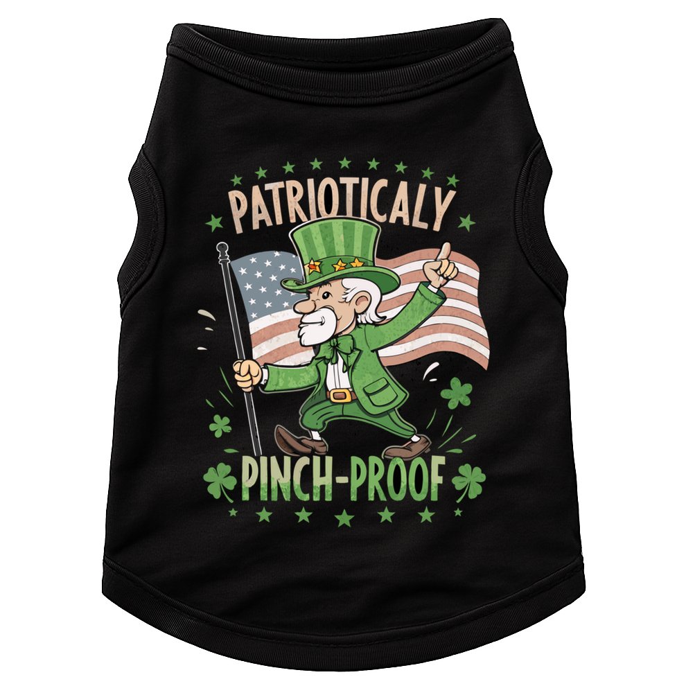 Pinchproof St Patrick’S Day Proud Irishamerican Flag Cute Gift Doggie Tank