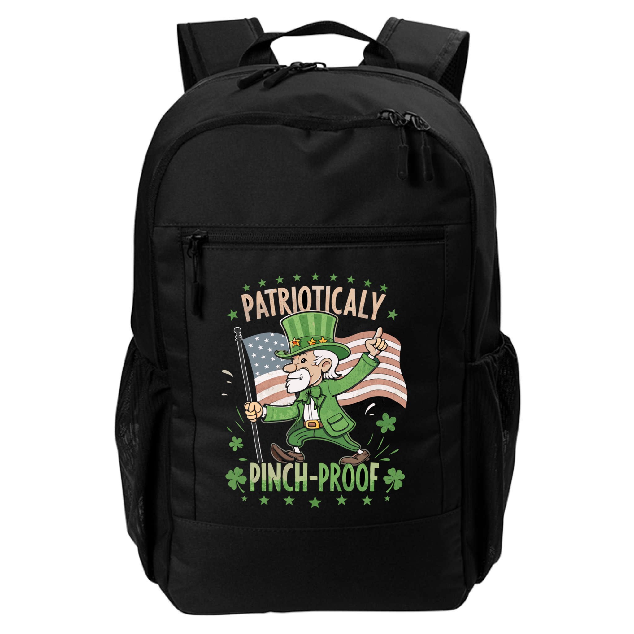 Pinchproof St Patrick’S Day Proud Irishamerican Flag Cute Gift Backpack