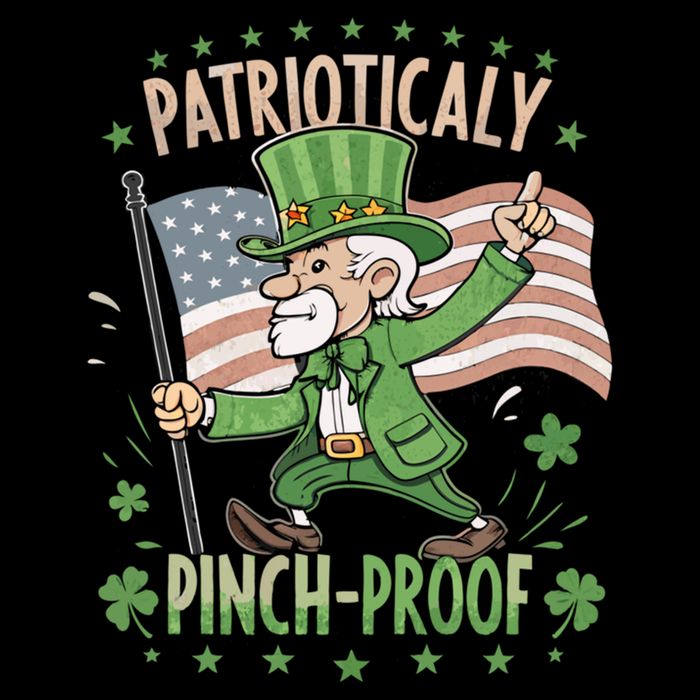Pinchproof St Patrick’S Day Proud Irishamerican Flag Cute Gift Bucket Hat